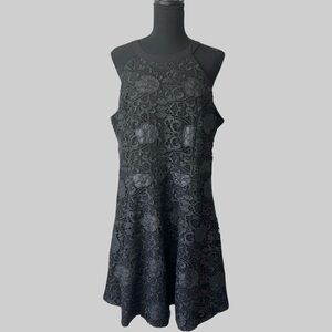 NWT Rock & Shine Black Lace Halter Neck Flared  Dress